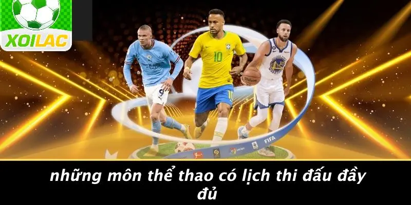 Những Môn Thể Thao Có Lịch Thi Đấu Đầy Đủ