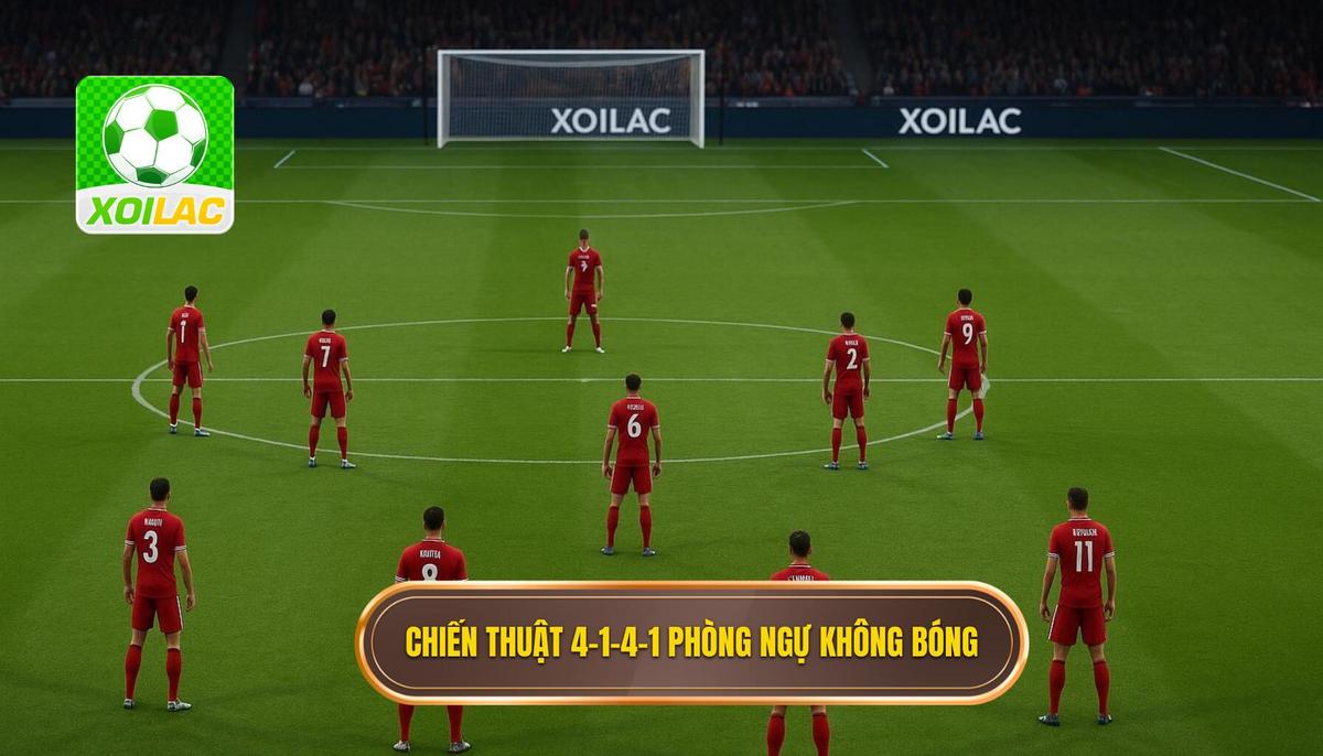 Vận Hành Chiến thuật bóng đá 4-1-4-1 phòng ngự Khi Không Có Bóng