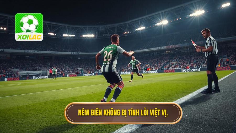 2. Ném biên không bị tính lỗi việt vị.