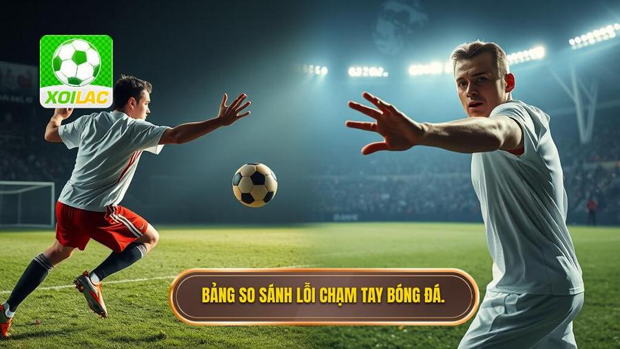 3. Bảng so sánh lỗi chạm tay bóng đá.